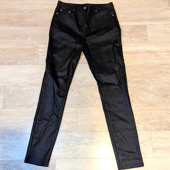 Parisian Coated Skinny Jean in Black (Size: 10) - Picture 2 of 11